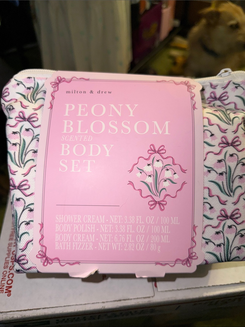 Milton & Drew Peony Blossom Scented Body Set